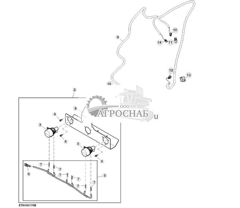 Комплект освещения, заднее 